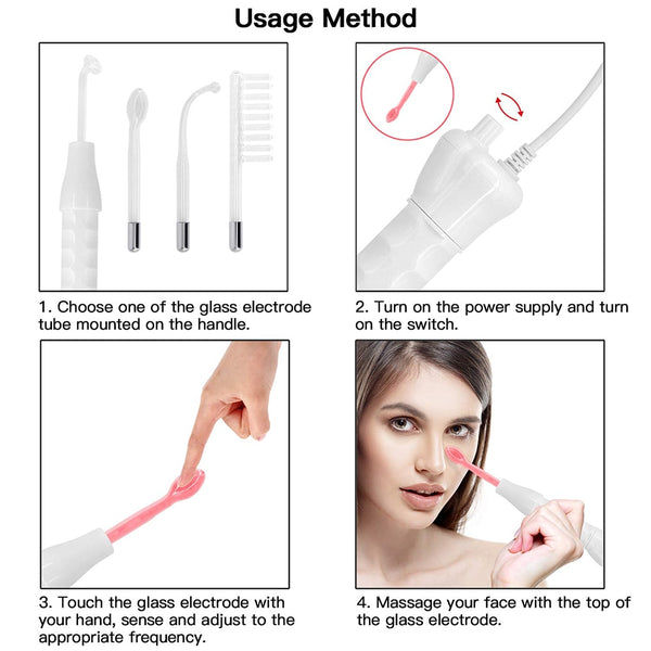 Portable Acne Remover and Face Lifting Electrode Wand