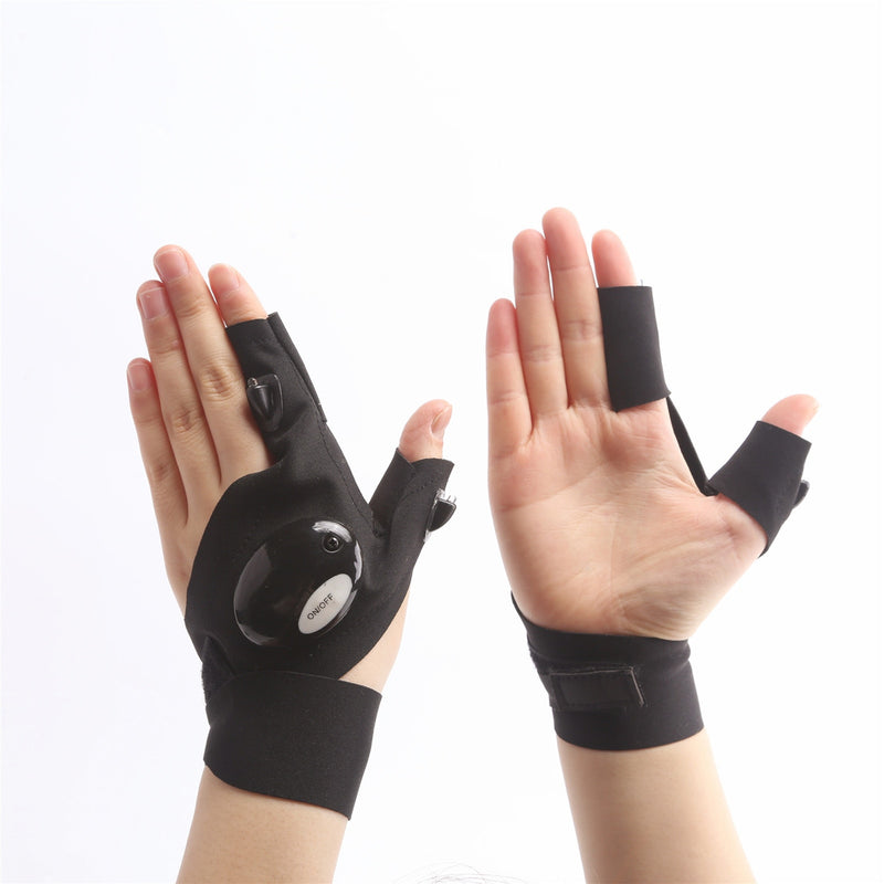 Waterproof Fingerless Glove LED Flashlight